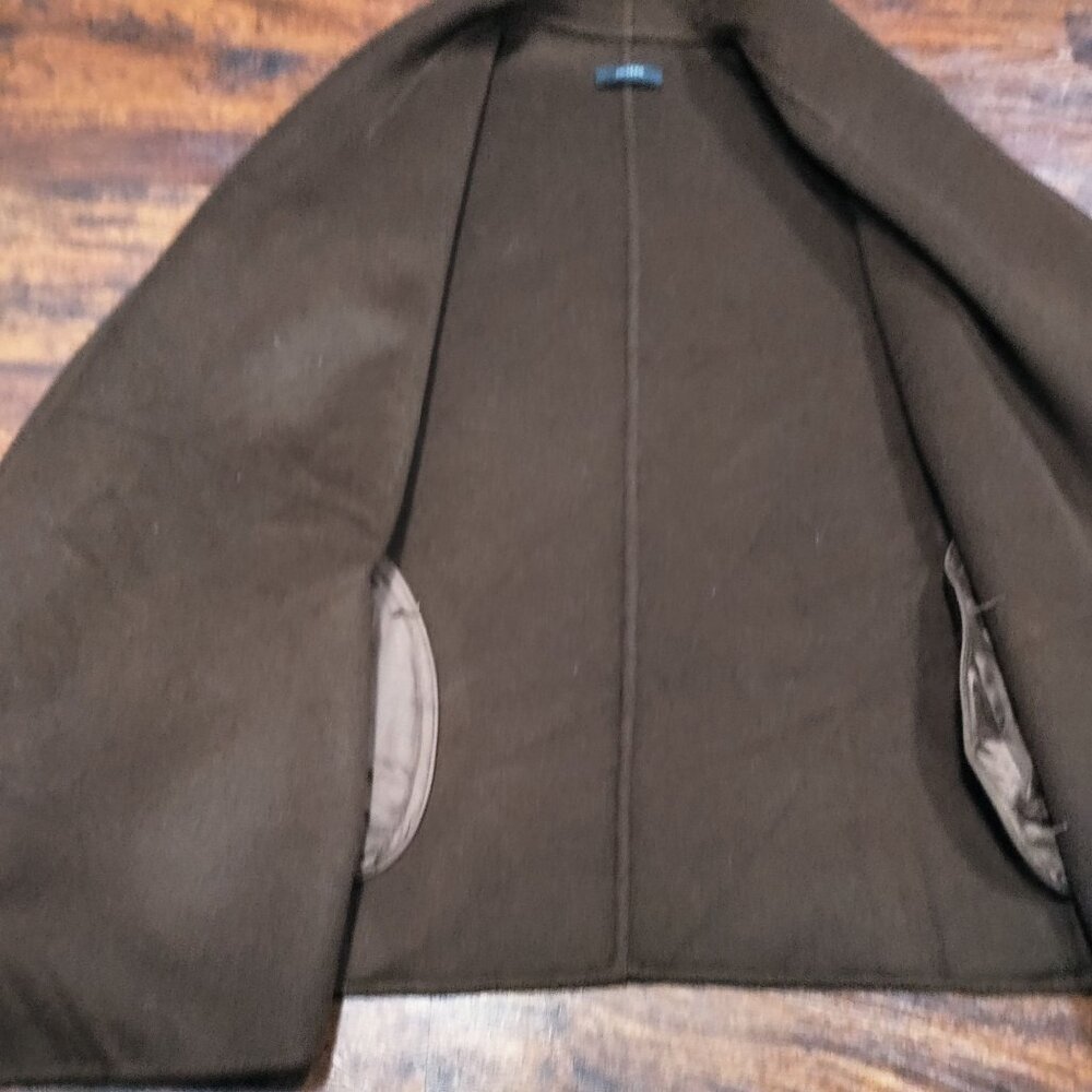 Joseph Brown Open Front Asymmetrical Cashmere Wool Lisa Jacket Women's Size M - Picture 6 of 14